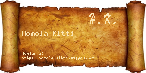 Homola Kitti névjegykártya